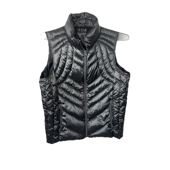 a.n.a Jackets & Blazers - A.N.A Women's Packable Premium 80% Down Puffer Vest Jacket Gray Size Large ANA